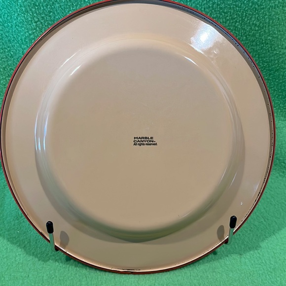 Marble Canyon Enamelware Metal Plate Cactus - Picture 4 of 5